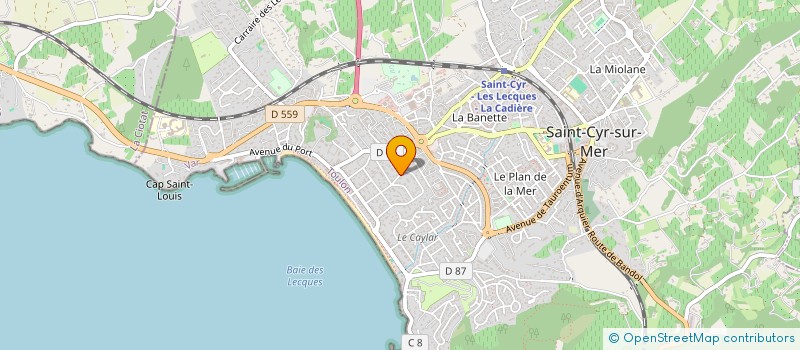 localisation de l'entreprise LES PLATANES à SAINT-CYR-SUR-MER