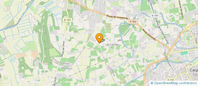 localisation de l'entreprise LES PLATANES  LORIOL-DU-COMTAT