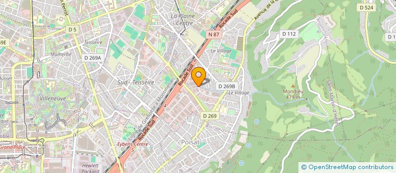 localisation de l'entreprise LES PLATANES  SAINT-MARTIN-D'HERES