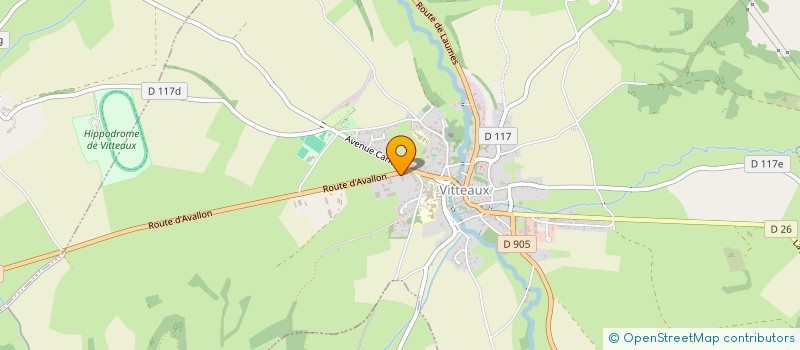 localisation de l'entreprise LES PLATANES  VITTEAUX