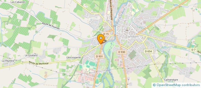 localisation de l'entreprise LES PLATANES  CONDOM