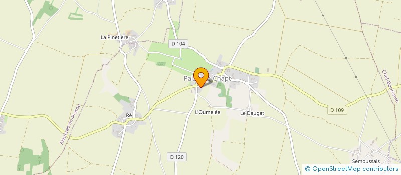 localisation de l'entreprise LES PLATANES  VERNOUX-SUR-BOUTONNE