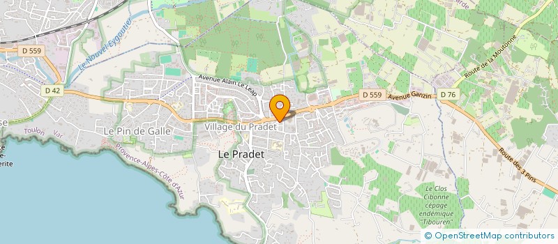 localisation de l'entreprise LES PLATANES - AMICALE LOISIRS  LE PRADET