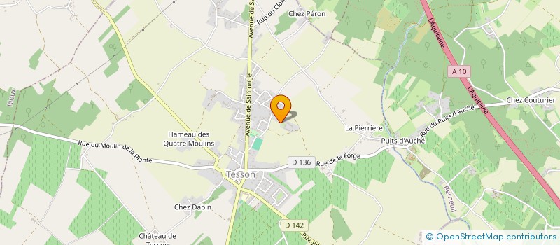 localisation de l'entreprise LES PLATANES DE COURBIAC  TESSON