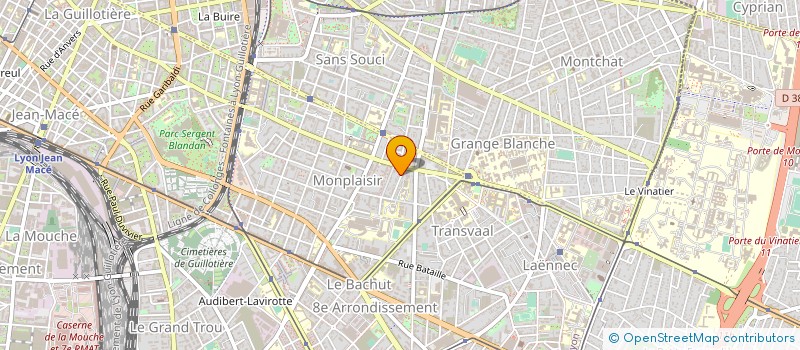 localisation de l'entreprise LES PLATANES DE MONPLAISIR  LYON