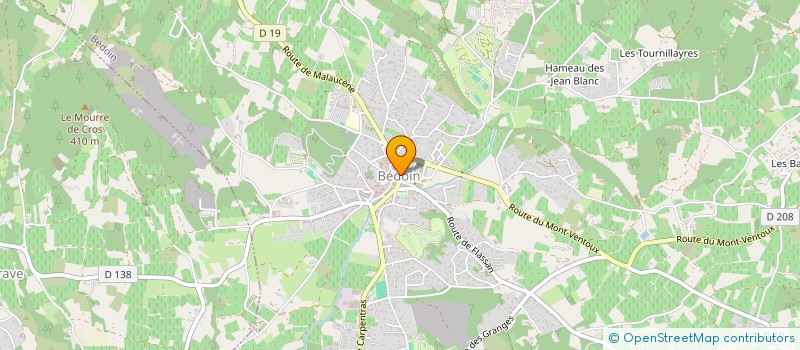 localisation de l'entreprise LES PLATEAUX DU SOMMET  BEDOIN