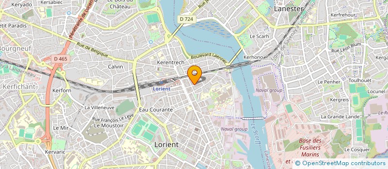 localisation de l'entreprise LES PLATRIERS PLAQUISTES DE L'OUEST à LORIENT