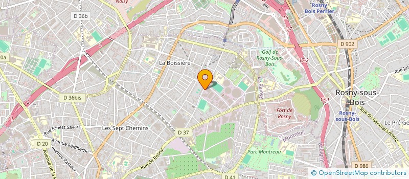 localisation de l'entreprise LES PLATRIERS PLAQUISTES DE PARIS à MONTREUIL