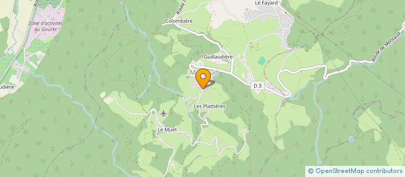 localisation de l'entreprise LES PLATTIERES  MONTAUD