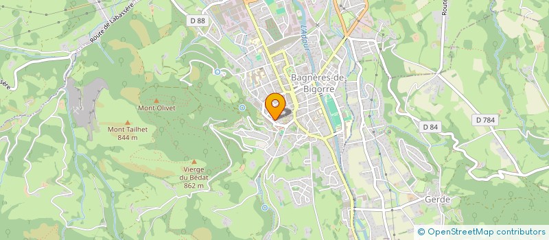 localisation de l'entreprise LES PLEIADES  BAGNERES-DE-BIGORRE