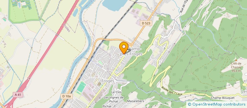 localisation de l'entreprise LES PLEUROTES  LE CHAMP-PRES-FROGES