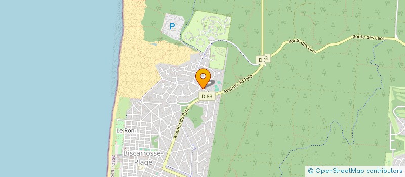 localisation de l'entreprise LES PLUMERIAS  BISCARROSSE