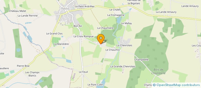 localisation de l'entreprise LES PLUMES BRETILIENNES à FEINS