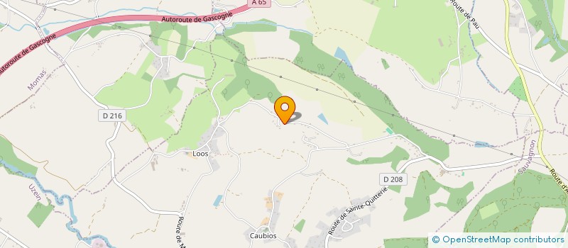 localisation de l'entreprise LES PLUMES DU BOSC  CAUBIOS-LOOS