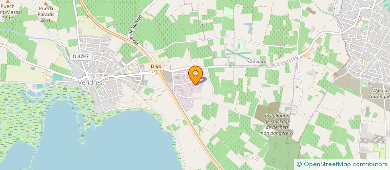 localisation de l'entreprise LES PNEUS  VENDRES