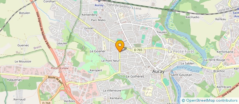 localisation de l'entreprise LES PODOLOGUES DU GOLFE à AURAY