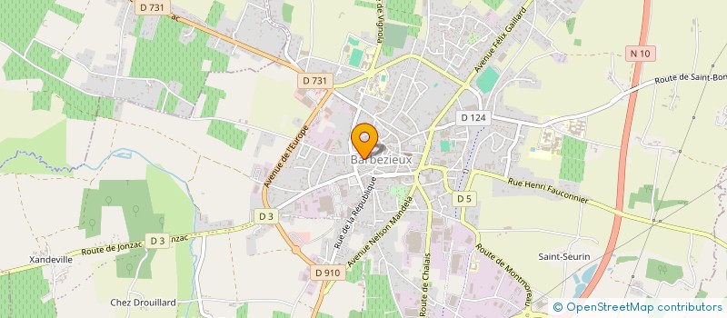 localisation de l'entreprise LES POIRIERS D'AUBINE à SAINT-AULAIS-LA-CHAPELLE
