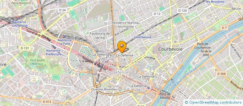 localisation de l'entreprise LES POISSONS à COURBEVOIE