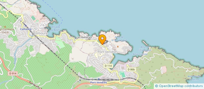 localisation de l'entreprise LES POISSONS BLEUS  PORT-VENDRES