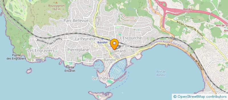 localisation de l'entreprise LES POISSONS ROUGES à BANDOL