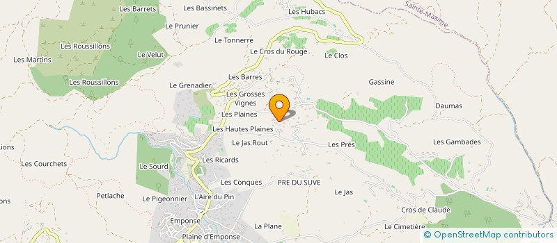 localisation de l'entreprise LES POMMIERS 775  LE PLAN-DE-LA-TOUR