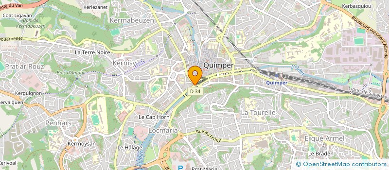 localisation de l'entreprise LES POMMIERS à QUIMPER