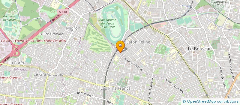 localisation de l'entreprise LES POMMIERS FLEURIS  LE BOUSCAT