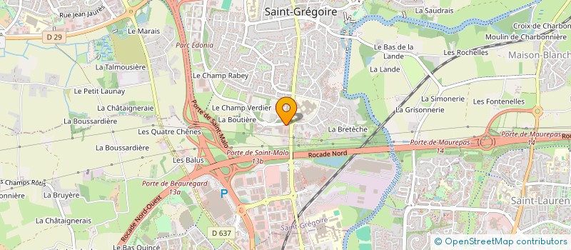 localisation de l'entreprise LES POMPES FUNEBRES DE L'ILLE  SAINT-GREGOIRE