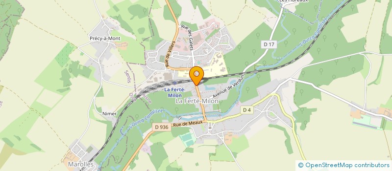 localisation de l'entreprise LES POMPES FUNEBRES DES 4 VALLEES à LA FERTE-MILON