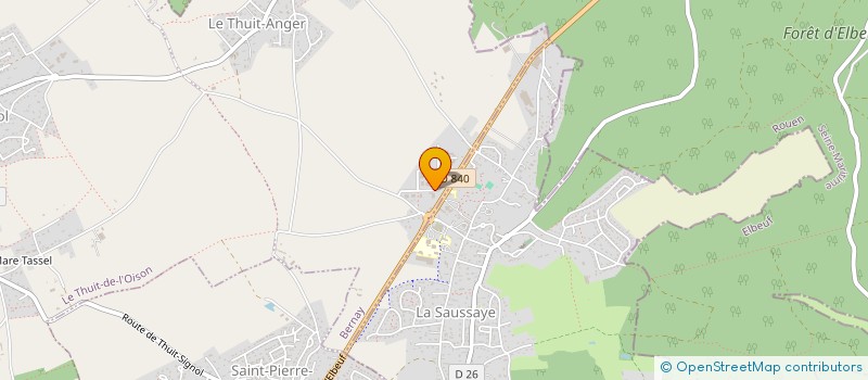 localisation de l'entreprise LES POMPES FUNEBRES LYRA  LE THUIT DE L'OISON