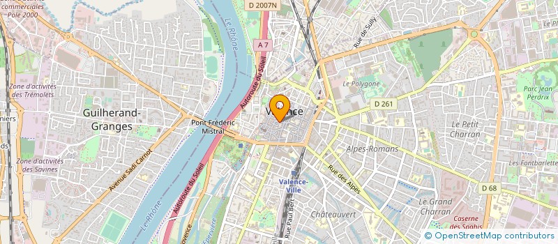 localisation de l'entreprise LES POMPONS D'ALICE à VALENCE