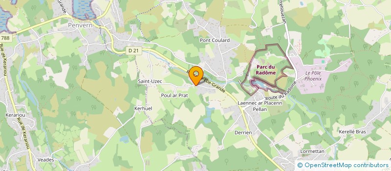 localisation de l'entreprise LES PONEYS DE KERJEAN à TREBEURDEN