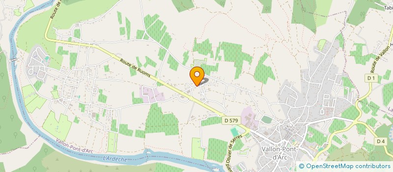 localisation de l'entreprise LES PONEYS DE MANON  VALLON-PONT-D'ARC