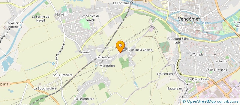 localisation de l'entreprise LES PONGISTES DU VENDOMOIS  NAVEIL