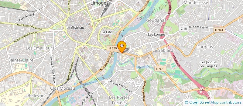 localisation de l'entreprise LES PONTICAUDS à LIMOGES