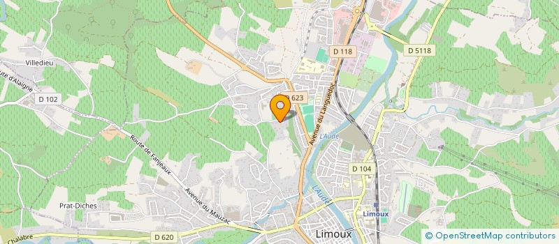 localisation de l'entreprise LES PONTILS  LIMOUX