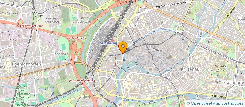 localisation de l'entreprise LES PONTS COUVERTS à STRASBOURG