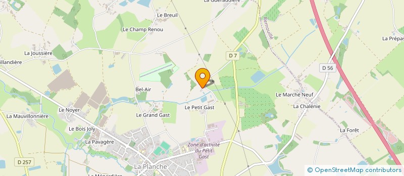 localisation de l'entreprise LES PONTS ENCHANTES  LA PLANCHE