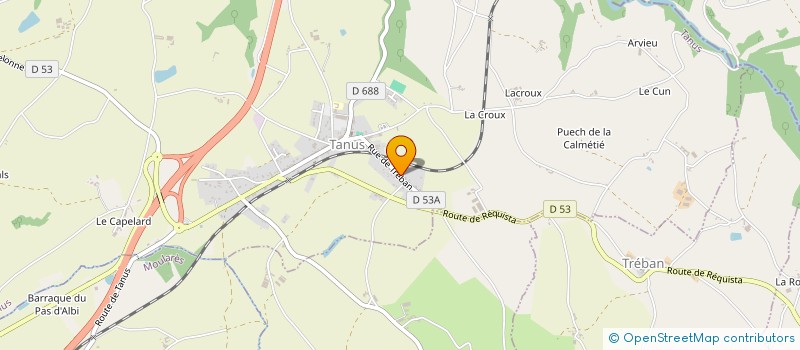 localisation de l'entreprise LES PORCS DU VIAUR  TANUS