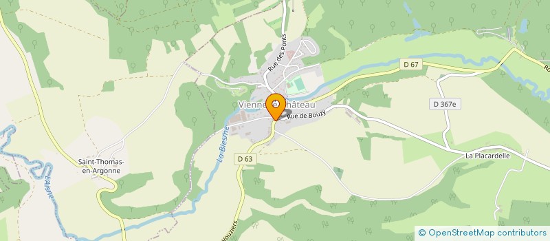 localisation de l'entreprise LES PORTEES à VIENNE-LE-CHATEAU