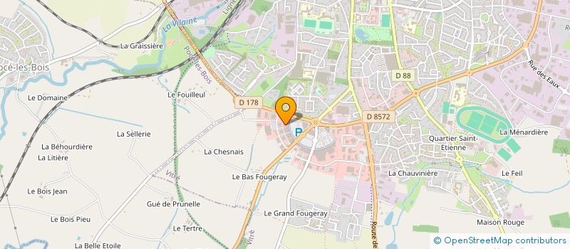 localisation de l'entreprise LES PORTES  VITRE