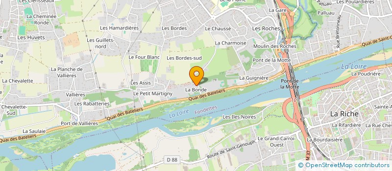 localisation de l'entreprise LES PORTES D'ORLEANS à FONDETTES