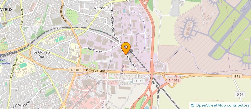 localisation de l'entreprise LES PORTES DE BEZU  EVREUX