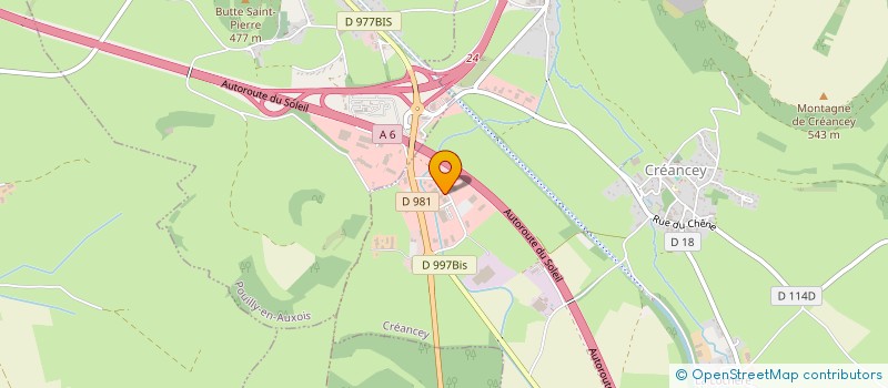 localisation de l'entreprise LES PORTES DE BOURGOGNE  CREANCEY