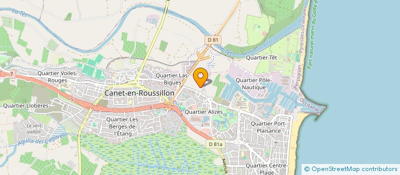 localisation de l'entreprise LES PORTES DE CANET à CANET-EN-ROUSSILLON
