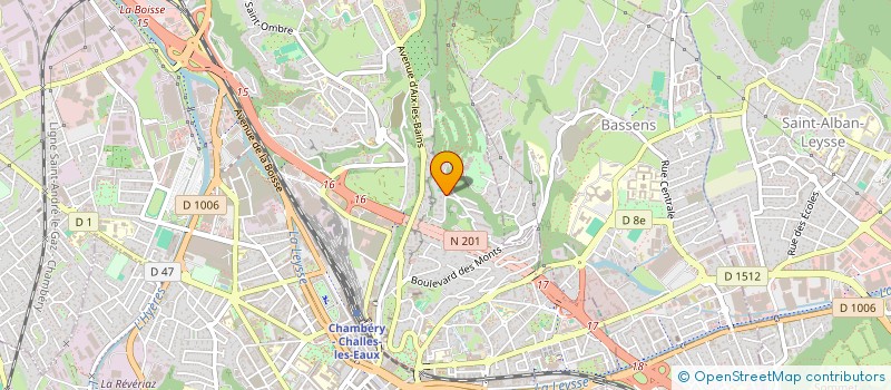 localisation de l'entreprise LES PORTES DE CHAMECHAUDE à CHAMBERY