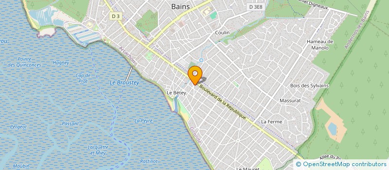 localisation de l'entreprise LES PORTES DE LA JETEE  ANDERNOS-LES-BAINS