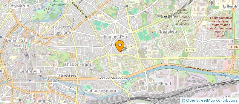 localisation de l'entreprise LES PORTES DE LA SEICHE à RENNES
