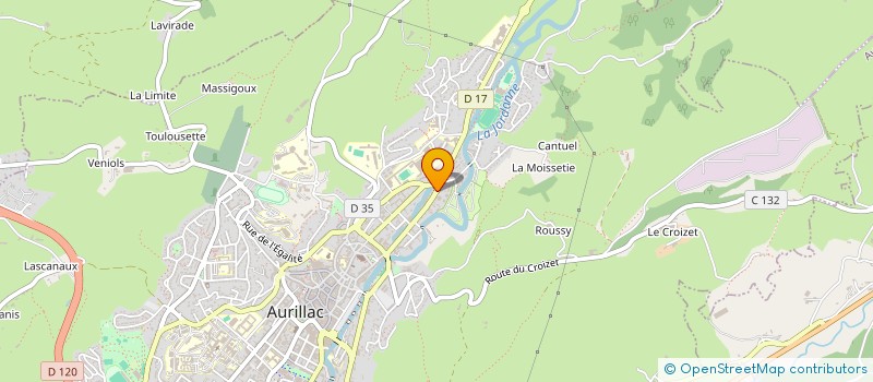 localisation de l'entreprise LES PORTES DE LA VALLEE à AURILLAC