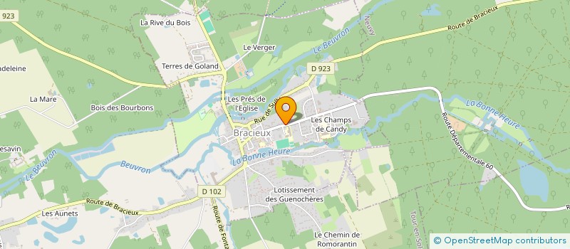 localisation de l'entreprise LES PORTES DE SOLOGNE  BRACIEUX